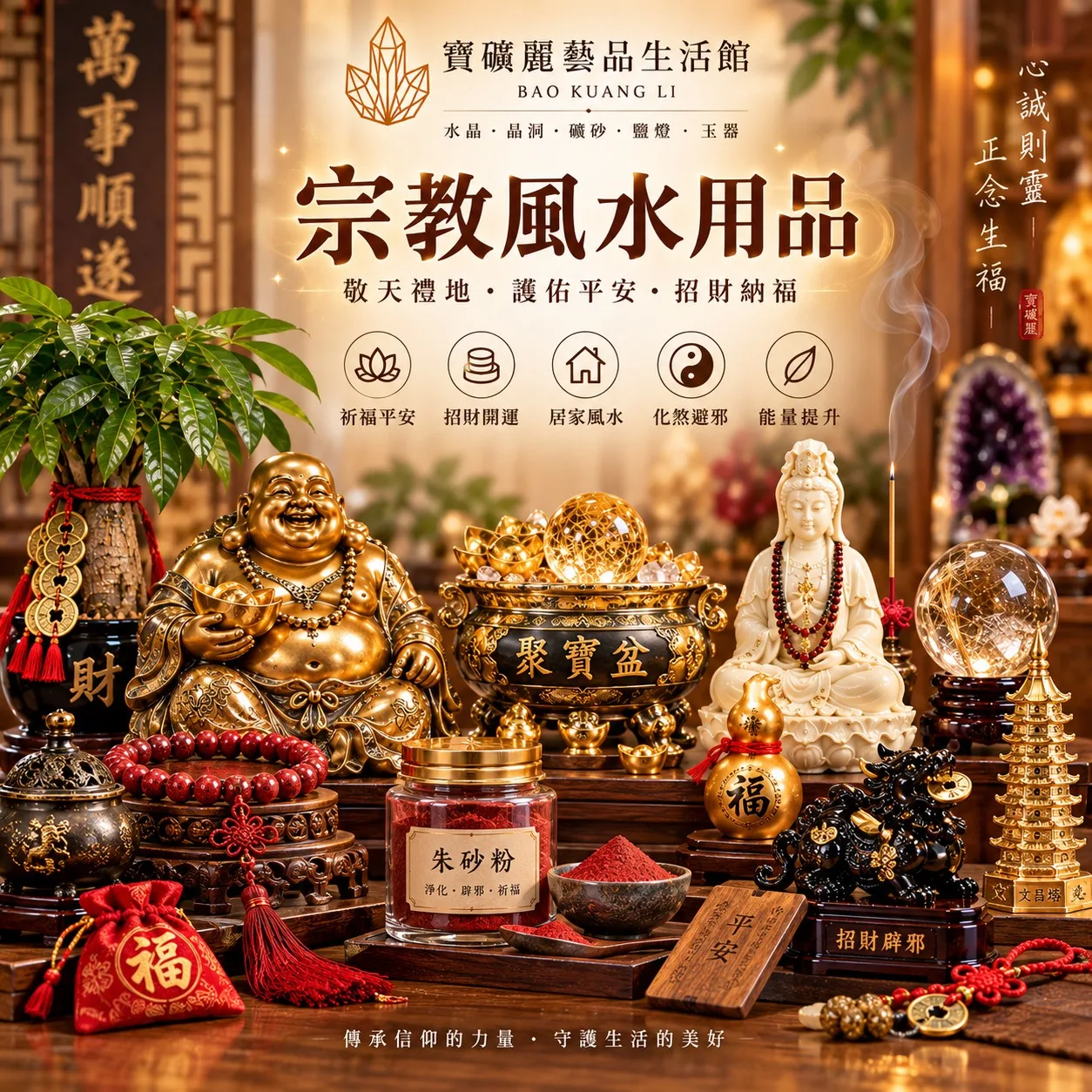 寶礦麗宗教風水用品示意圖